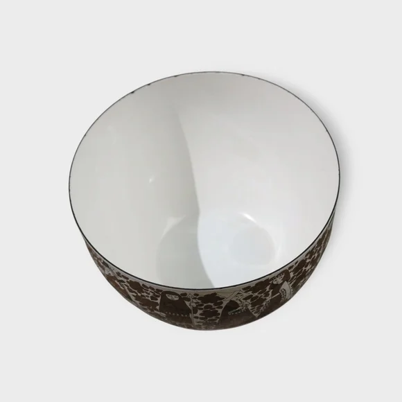 Vintage Arabia Finel Kaj Franck 'Ritari' Medieval Troubadour Enamel Bowl Finland - Picture 6 of 13